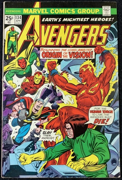 Avengers (1963) #134 VG/FN (5.0) revised origin Vision part 1