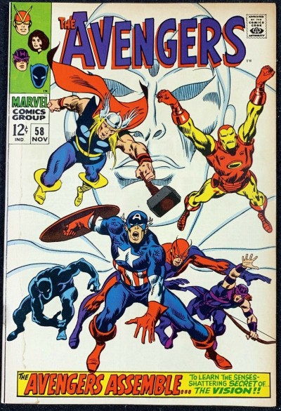 Avengers (1963) #58 FN (6.0) origin & 2nd app Vision