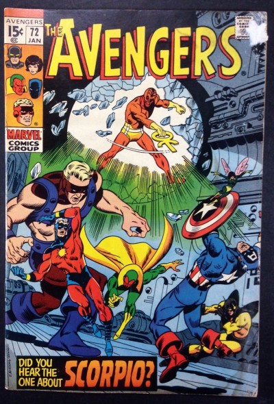 Avengers (1963) #72 GD/VG 1st app Zodiac Captain Marvel & Nick Fury guest app