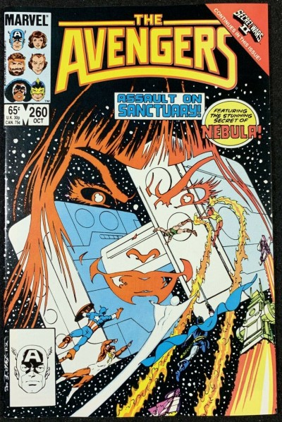 Avengers (1963) #260 VF (8.0) origin & 1st cover app Nebula Thanos 
