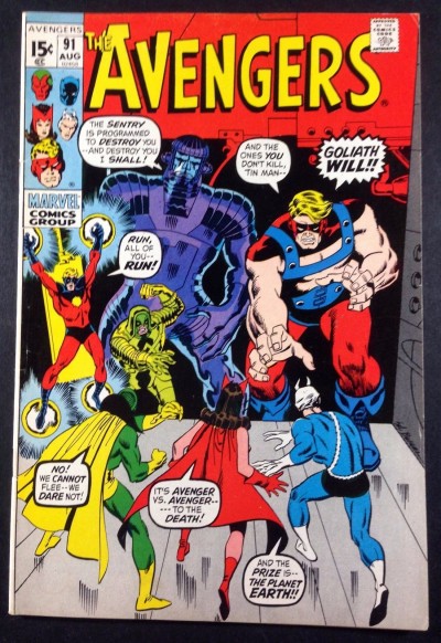 Avengers (1963) #91 FN/VF (7.0) Captain Marvel app. Kree/Skrull war part 3 of 9