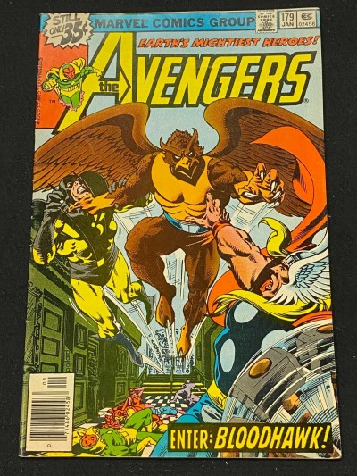 Avengers (1963) #179 FN+ (6.5) 1st Appearance Bloodhawk