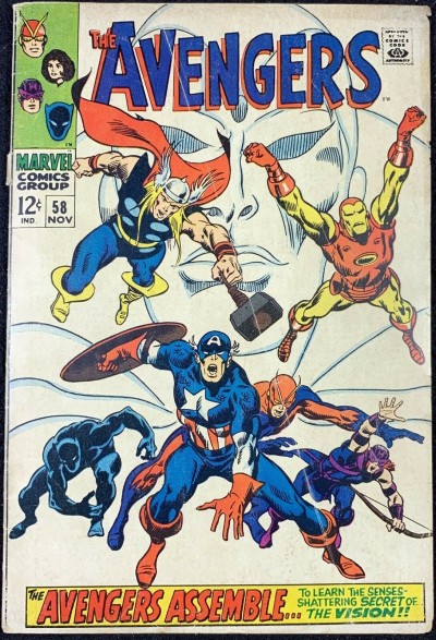 Avengers (1963) #58 GD (2.0) origin & 2nd app Vision