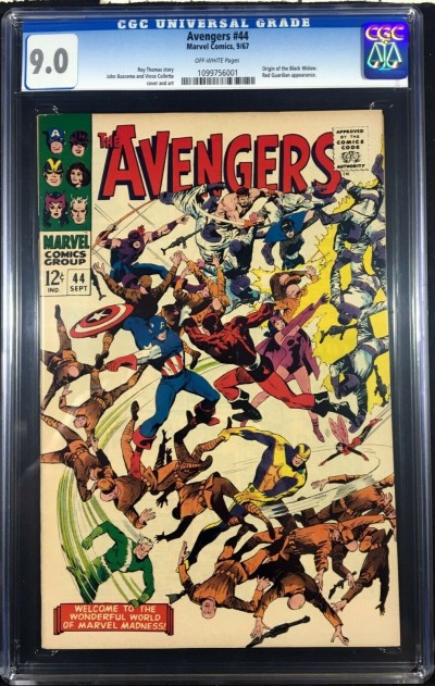 Avengers (1963) #44 CGC 9.0 Origin Black Widow Red Guardian app (1099756001)