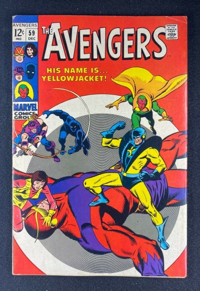 Avengers (1963) #59 FN+ (6.5) 1st App Yellow Jacket Hank Pym