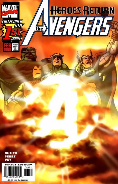 Avengers (1998) #1 VF/NM Sunburst Variant Cover Heroes Return
