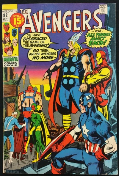 Avengers (1963) #92 FN (6.0) Kree-Skrull War part 4 of 9 Neal Adams cover