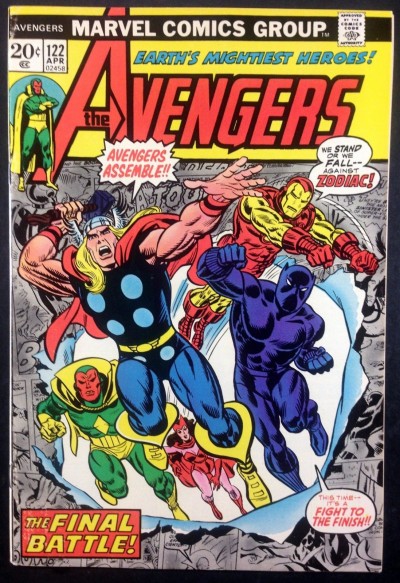 Avengers (1963) #122 VF- (7.5) vs Zodiac part 3 classic cover