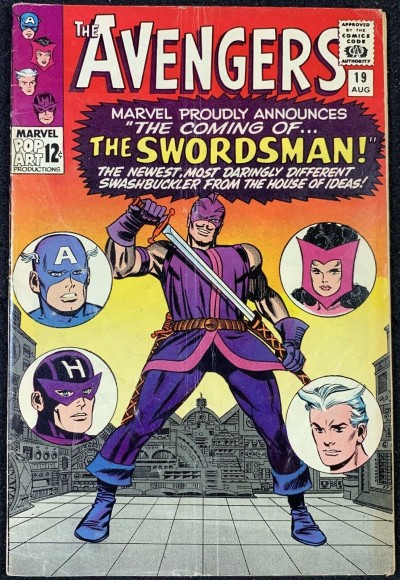 Avengers (1963) #19 VG (4.0) 1st app Swordsman & origin Hawkeye