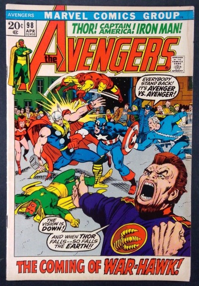 Avengers (1963) #98 FN (6.0) Barry Smith cover and art