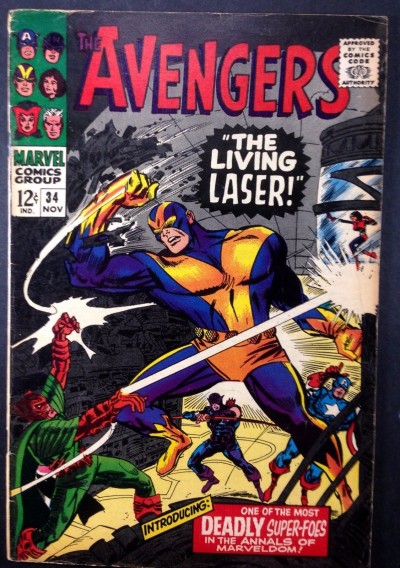 Avengers (1963) #34 VG+ (4.5) 1st app Living Laser