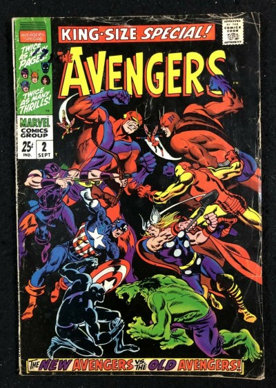 Avengers Annual (1968) #2 VG- (3.5) New Avengers vs old Avengers