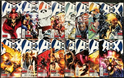 Avengers vs X-Men (2012) 0 1-12 + 3 variants NM (9.4) complete set 16 comics