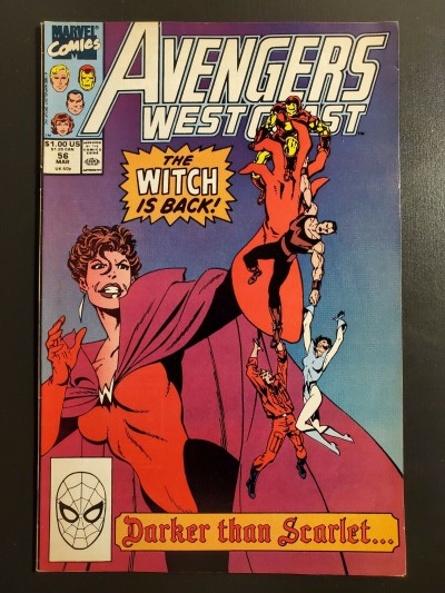 Avengers West Coast #56 (1990) F/VF (7.0) 1st Dark Scarlet Witch |