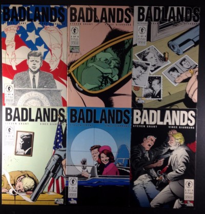 Badlands (1991) 1-6 complete set President Kennedy covers Dark Horse Crime