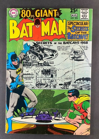 Batman (1940) #203 FN (6.0) 80pg Giant G-49 Neal Adams Cover