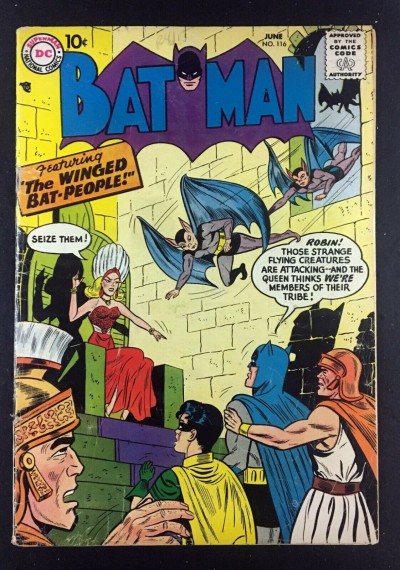 Batman (1940) #116 VG (4.0) vs The Winged Bat-People