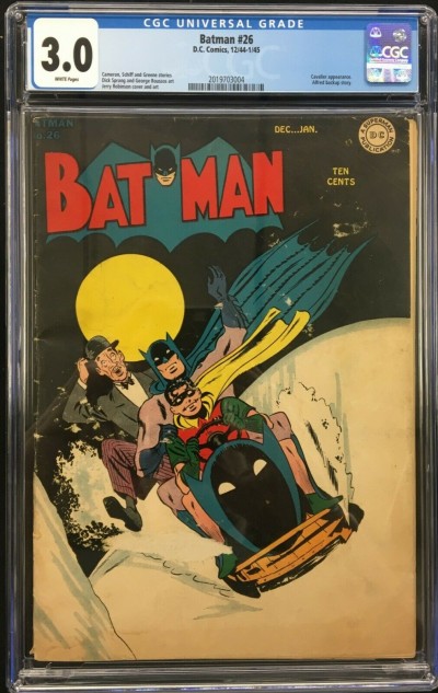Batman (1940) #26 CGC 3.0 white pages Alfred back-up story (2019703004)