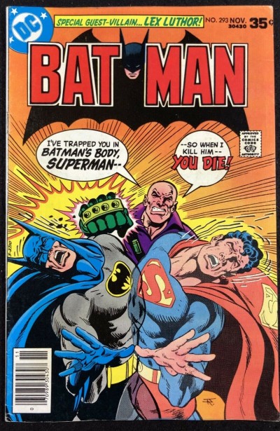 Batman (1940) #293 FN+ (6.5) Superman Lex Luthor cover