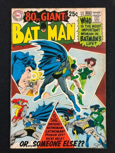 Batman (1940) #208 FN+ (6.5) 80pg Giant Gil Kane