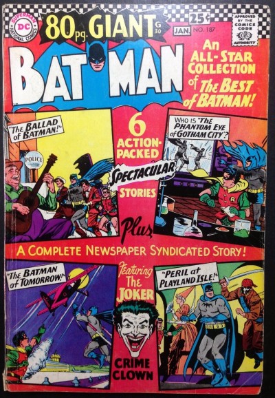 BATMAN (1940) #187 VG+ (4.5) Joker cover and story 80 page giant