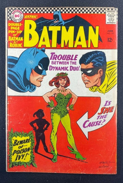 Batman (1940) #181 VG+ (4.5) 1st Appearance Poison Ivy Carmine Infantino Cover