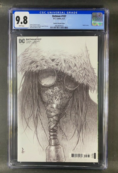 Batman (2016) #107 CGC 9.8 Graded White Pages Sketch Variant Cover (3824804018)