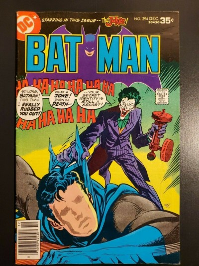 Batman #294 (1977) F+ 6.5 Joker cover/story Joker rubs out Batman|