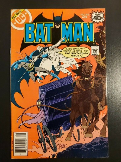 Batman #310 (1979) FVF 7.0 Gentleman Ghost Joe Kubert cover|