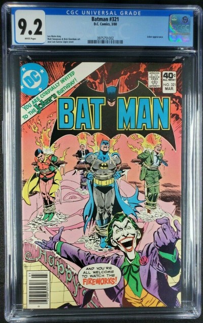 Batman #321 (1980) Joker's Birthday Cake crucifixion cover hi grade 3975751002|