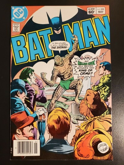 Batman #359 (1983) VF/NM (9.0) 1st full Killer Croc cover rogues gallery UPC|