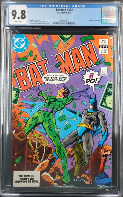 BATMAN #362 (1983) CGC 9.8 NM/M WP Riddler Giordiano cover/story  4178985014 |