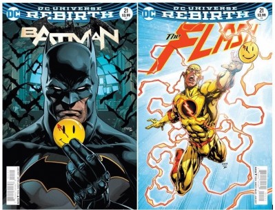 Batman / Flash #21 VF/NM-NM Lenticular Cover Set of 2 The Button Parts 1 & 2 