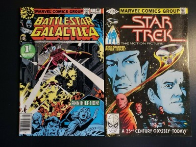 BATTLESTAR GALACTICA #1 (1979) STAR TREK #1 (1980) VF- (7.5) LOT OF 2 SCI-FI |