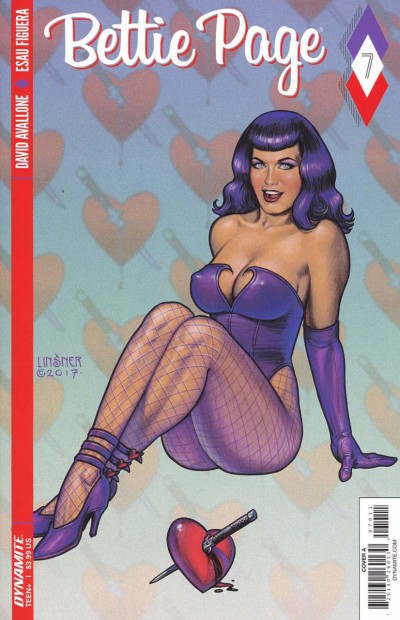 Bettie Page (2017) #7 VF/NM Joseph Michael Linsner Cover Dynamite