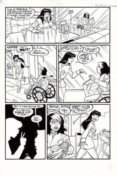 Betty & Veronica Double Digest #230 Pg 3 Tim Levins Original Art Archie Comics