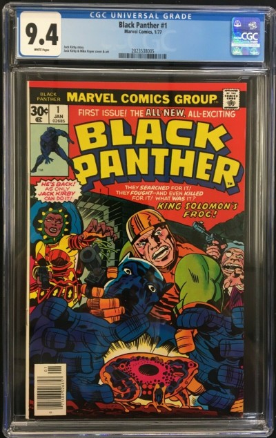 Black Panther (1977) #1 CGC 9.4 White Pages Jack Kirby (2023538005)