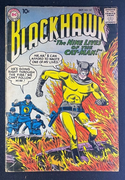 Blackhawk (1944) #141 VG+ (4.5) Cat-Man