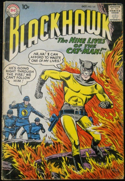 BLACKHAWK #141 VG+ CAT-MAN RETURNS COVER/STORY