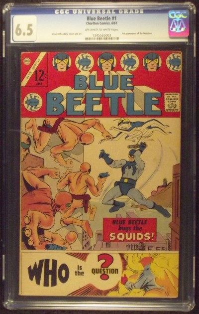 BLUE BEETLE (1967) #1 CGC GRADED 6.5 1ST APPEARANCE OF THE QUESTION STEVE DITKO