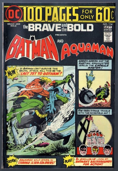 Brave and the Bold (1955) #114 VG+ (4.5) Batman & Aquaman 100pg Giant
