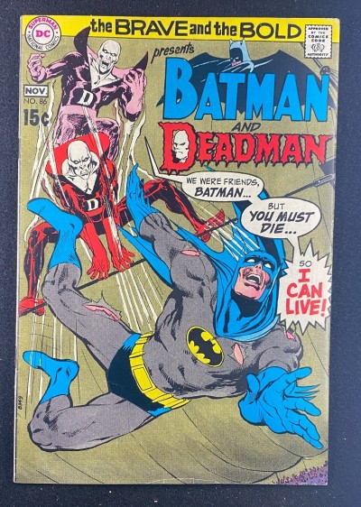 Brave and the Bold (1955) #86 FN+ (6.5) Batman Deadman Neal Adams Cover and Art