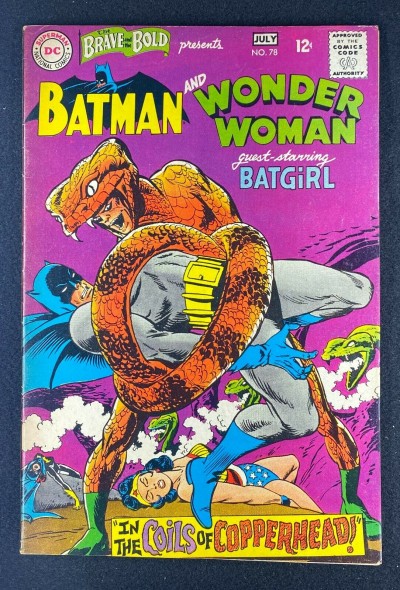Brave and the Bold (1955) #78 FN+ (6.5) Batman Wonder Woman Batgirl Copperhead
