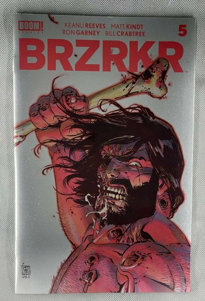 BRZRKR (2021) #5 NM Giuseppe Camuncoli Foil Cover Keanu Reeves Boom! Studios
