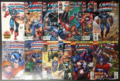 Captain America (1996) 1 2 3 4 5 6 7 8 9 10 11 12 13 complete vol. 2 set Liefeld