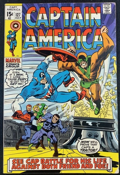 Captain America (1968) #127 VG/FN (5.0) Vs Android X-4 Nick Fury App