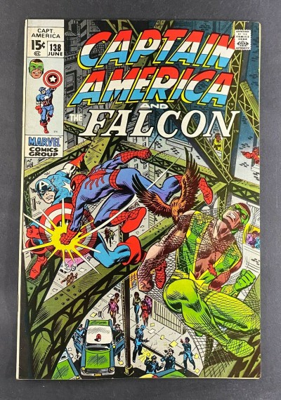 Captain America (1968) #138 VF- (7.5) Falcon John Romita Sr Stan Lee