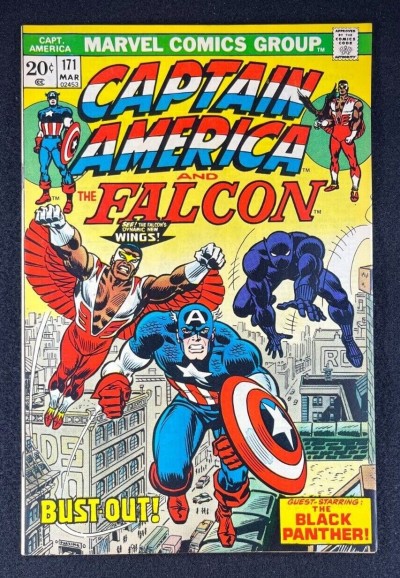 Captain America (1968) #171 VF+ (8.5) Falcon Black Panther Sal Buscema Art