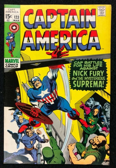 Captain America (1968) #123 VF- (7.5) vs Nick Fury & Suprema