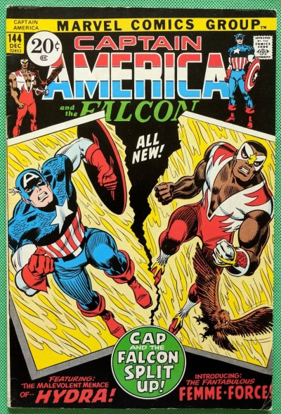 Captain America (1968) & Falcon #144 FN+ (6.5) vs Hydra Femme Force